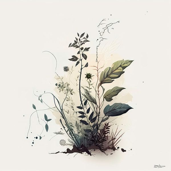 plant with soft colours by Gelissen Artworks