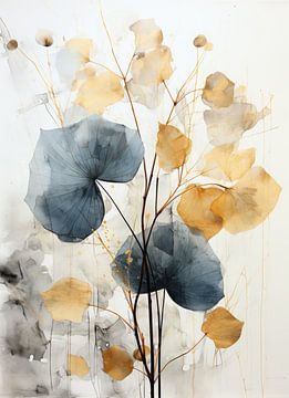 Autumn in lush grungy roots, amber and grey by Dunto Venaar