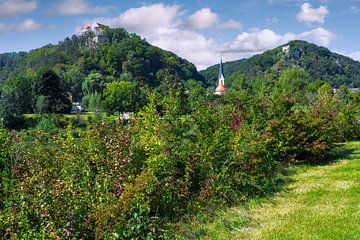 Landschap bij Reidenburg in de Altmühl-vallei van ManfredFotos