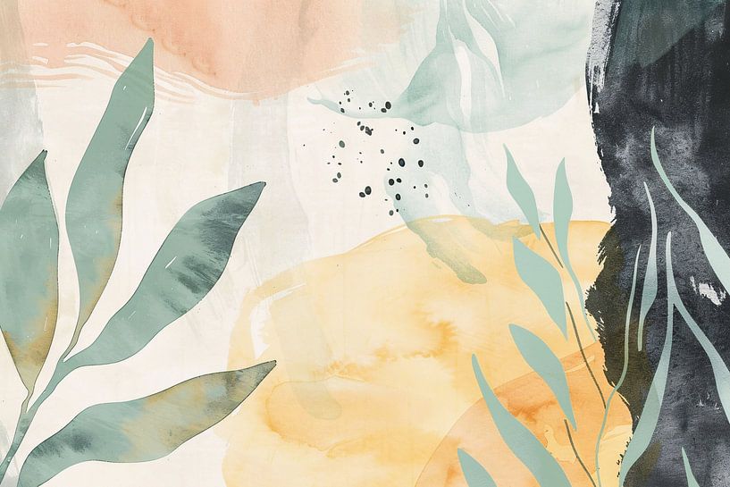 Dreamy Abstract Watercolour in Soft Colour Palette by Art & Soul Creations