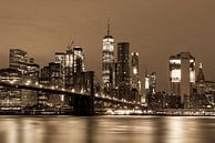Pebble Beach, Lower Manhattan with One World Trade Center & Brooklyn Bridge. by Tubray thumbnail