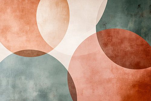 Abstracte cirkels in zachte kleuren