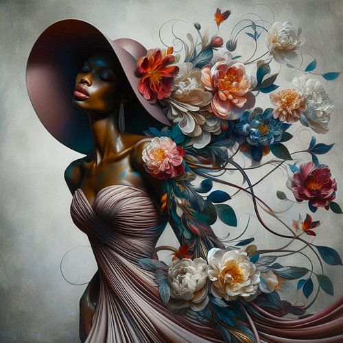 Vrouw met bloemen