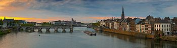 Panorama Maastricht from the Meuse with view on Saint Servaasbrug