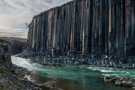 De Basalt vallei studlagil in Oost IJsland van Gerry van Roosmalen thumbnail