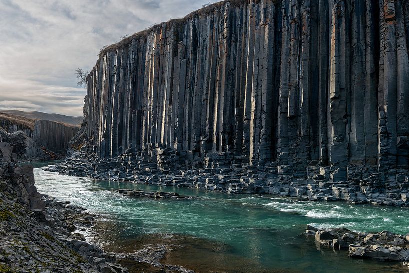 De Basalt vallei studlagil in Oost IJsland van Gerry van Roosmalen