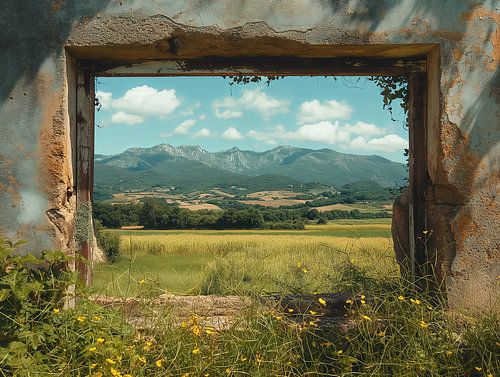 uitzicht uit het raam of natuurlijk kader