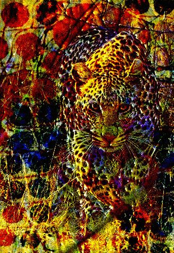 ZAKORAN – Abstrakte Wanddekoration „Wilder Leopard“