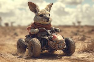 Wüstenrallye mit einem mutigen Känguru am Steuer