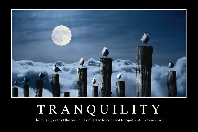 STK107212M-Tranquility: Inspirerende en motiverende poster van Stocktrek Images