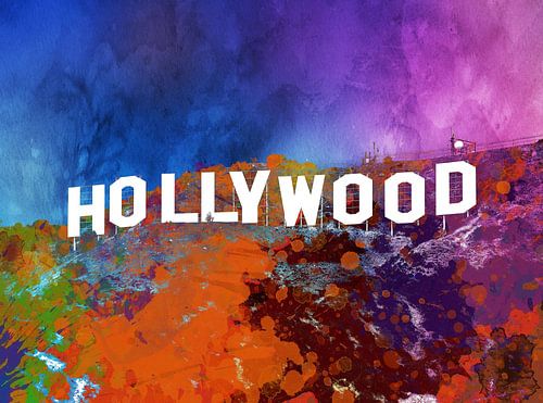 Le panneau Hollywood Sign Pop Art