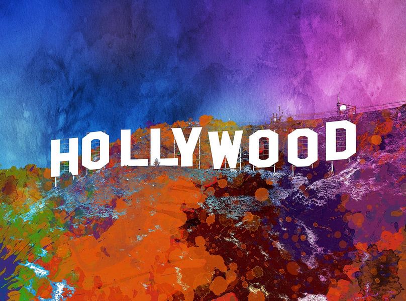 Hollywood Sign Pop Art by Stephen Chambers
