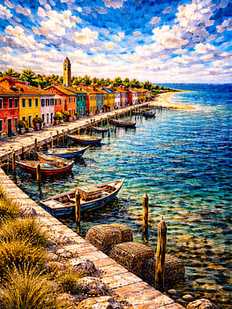 Impasto-kunst in Gulf Village