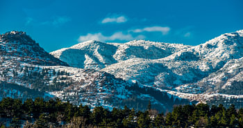 Winter landscape in the mountains