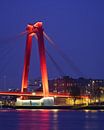 Beleuchtete Willemsbrug in Rotterdam von Mark De Rooij Miniaturansicht