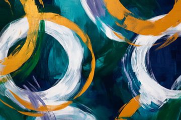 Abstract circles in vibrant colours by Poster Art Shop