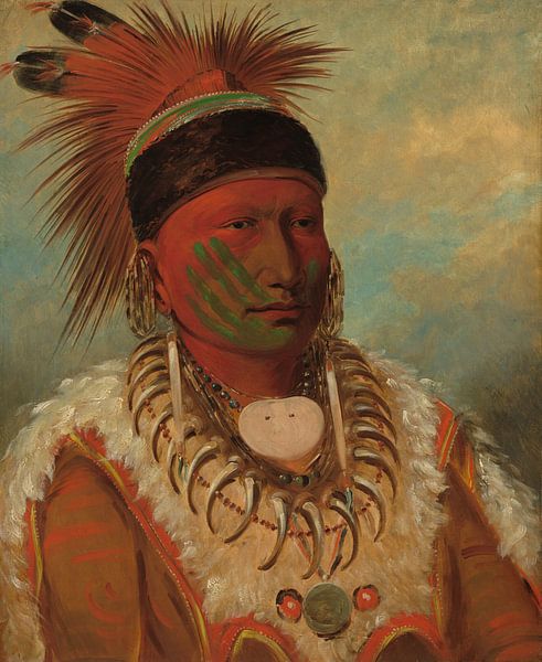 George Catlin, Le nuage blanc, chef des Iowas, 1845 par Atelier Liesjes