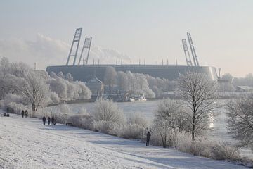 Weserstadion in de winter