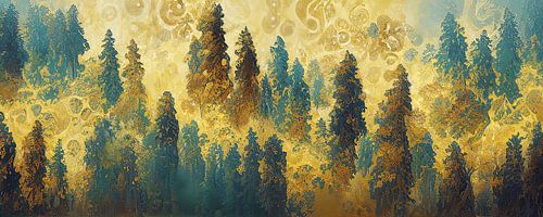 A tree dream in the style of Gustav Klimt