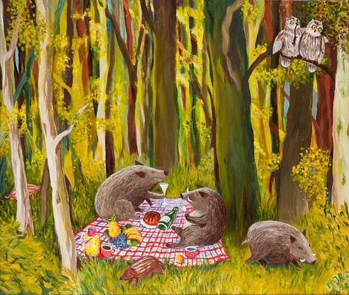 Pig picnic by Dorothea Linke