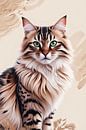 Prachtige kat met groene ogen van Art & Soul Creations thumbnail