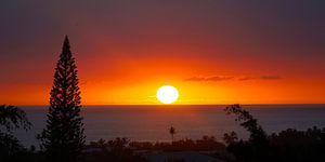 Coucher de soleil au bord de la mer