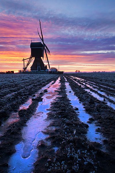 Fraaie zonsopkomst bij de molen van Halma Fotografie