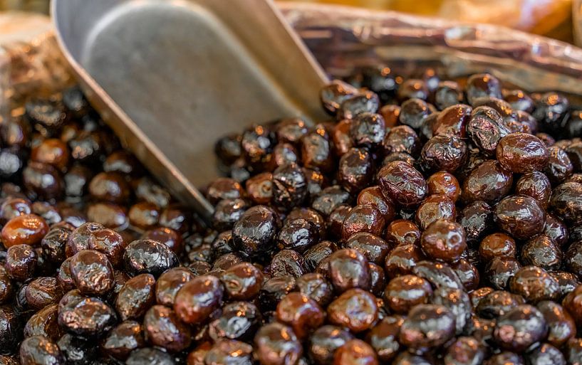 Marinated olives closeup by Achim Prill