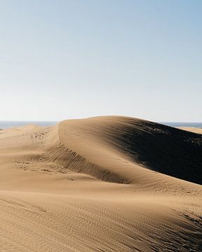 Zandheuvel in het woestijnachtig duingebied van Dunas de Maspalomas. van Myrthe Slootjes