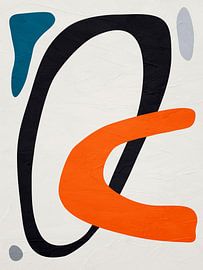 Moderne organische geometrische abstracte kunst in kleuren