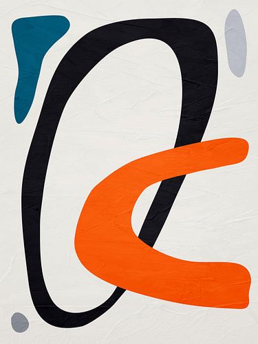 Moderne Organisch Geometrische Abstrakte Kunst In Farben von Online Arts