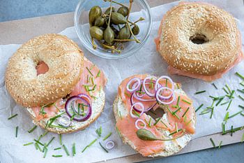 salmon bagels