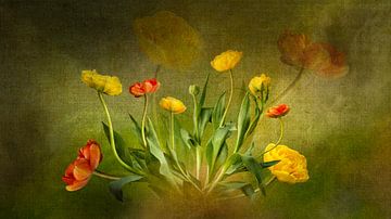 Peony tulip bouquet by Greetje van Son