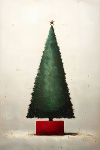 Sapin de Noël vert minimal