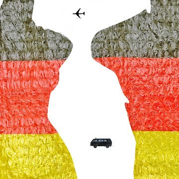Deutsche Torsos (mit einem Flugzeug und einem VW-Bus)