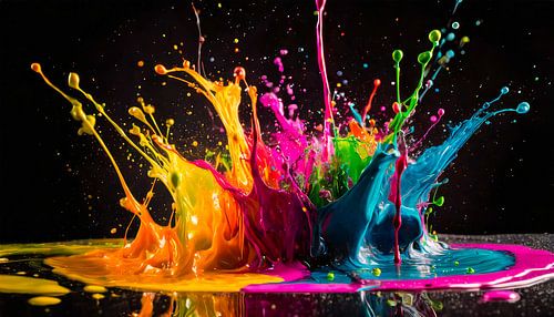 Kleurrijke vloeibare kleuren