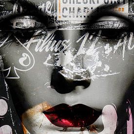 Le visage aux gouttes noires sur Gabi Hampe