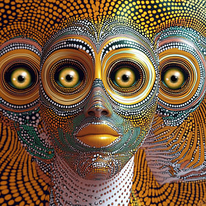Alien mit Reptilienhaut