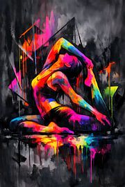 Neon Yoga Flow – Énergie et souplesse dynamique sur ButterflyPix