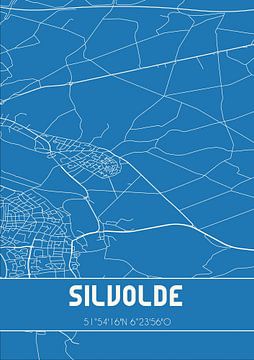 Blaupause | Karte | Silvolde (Gelderland) von Rezona