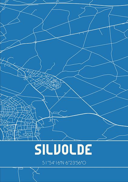 Blauwdruk | Landkaart | Silvolde (Gelderland) van Stad & Wand