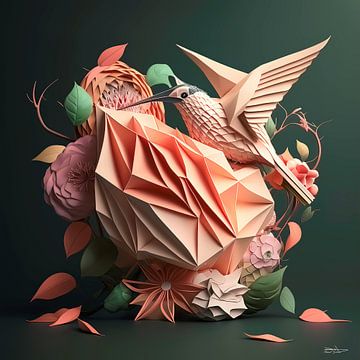 origami of a bird by Gelissen Artworks