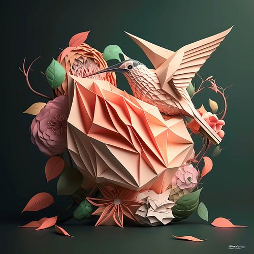 origami van een vogel