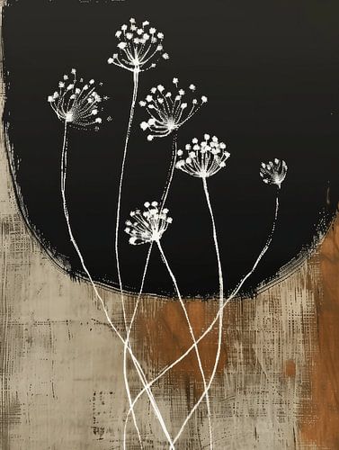 Botanische print in Japandi stijl