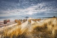 Dunes and beach chairs at Timmendoerfer Strand by Voss Fine Art Fotografie thumbnail