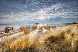 Dünen und Strandkörbe am Timmendorfer Strand.