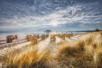 Dünen und Strandkörbe am Timmendorfer Strand.