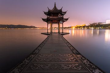 West Lake in the evening by Niek Wittenberg