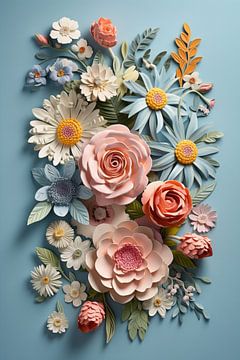 pastel flowers by Thea