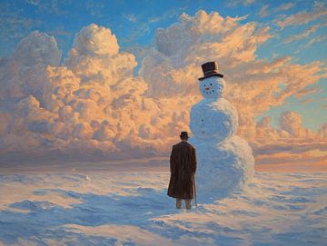 Sneeuwpop Wolken van ARTEO Schilderijen